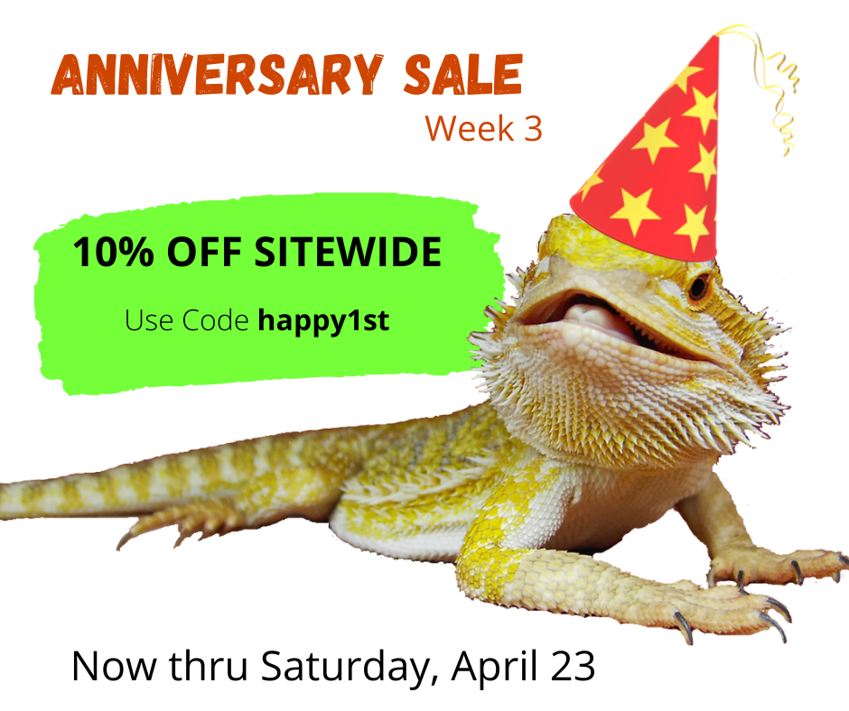 sale graphic - 10% off sitewide through April 23 with code happy1st