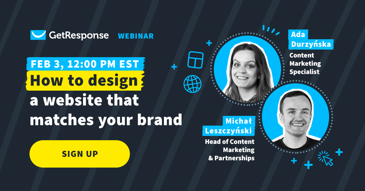 How to design a website that matches your brand? A webinar invitation.