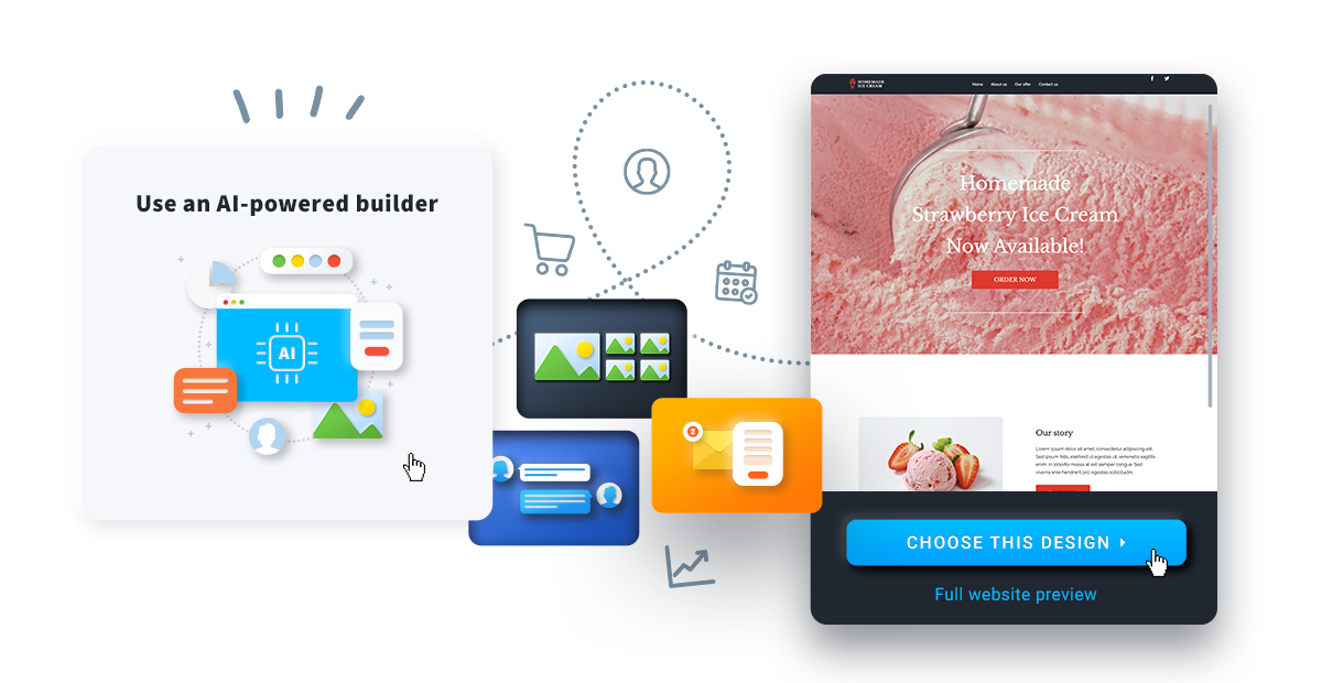 website builder ai creation flow
