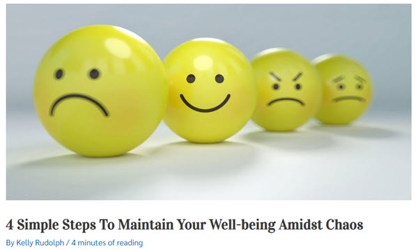 Turn on your images! Well-being amidst chaos article image 