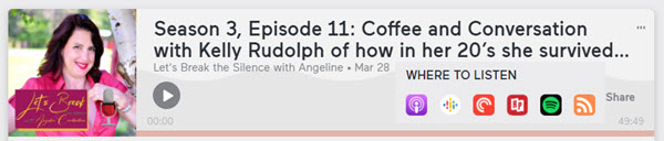 Angeline's Podcast and where to listen