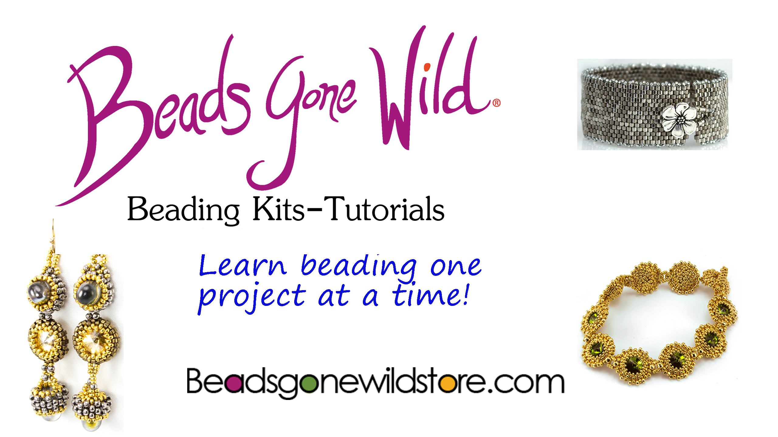 Beads Gone Wild, Beading Kits, Tutorials. Learn Beading one project at a time.