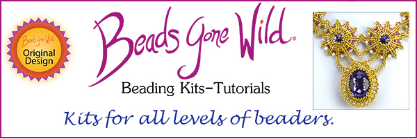 Beads Gone Wild Kit logo and purple beaded necklace.