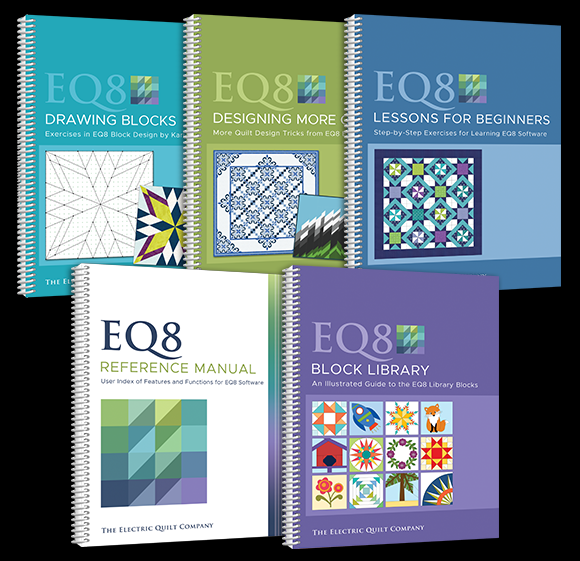 25% off EQ8 books!  The EQ8 lesson books are like taking a class at home! With step-by-step, illustrated lessons, you'll learn so much and at your own pace. Check out the Block Library book for inspiration, it's perfect for planning your next project!   EQ8 books are MUST HAVES for EQ8 users! Shop Now >>