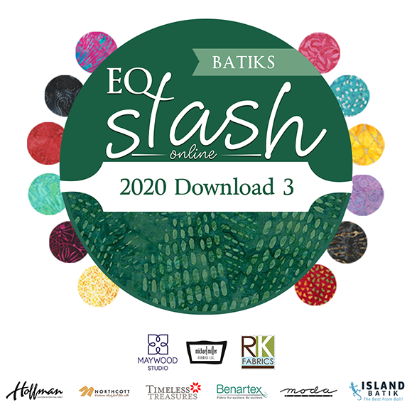 Topic Heading  If you like batiks, you'll want to add these 1,000+ fabrics to your EQ! This brand new download of EQ Stash Online features new batiks from top manufacturers! Start designing quilts with these new collections now! EQ Stash Online >