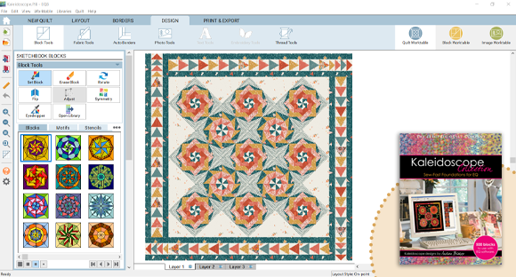 Save 30% on Kaleidoscope Collection!  Add 500 kaleidoscope blocks to your EQ—perfect for paper piecing! You'll be amazed by the optical illusions these blocks create!