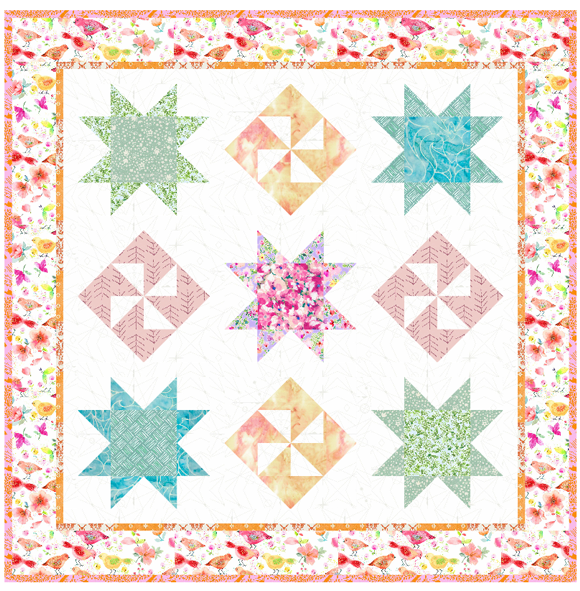 Use Stash downloads to design quilts with the newest fabrics!