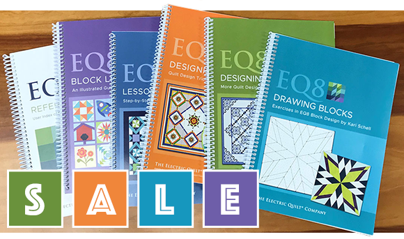 20% off all EQ8 books!  Not sure where to start? We've got a book for that!  Want to master quilt designing? We've got a book for that!  Want to draw your own blocks? We've got a book for that!
