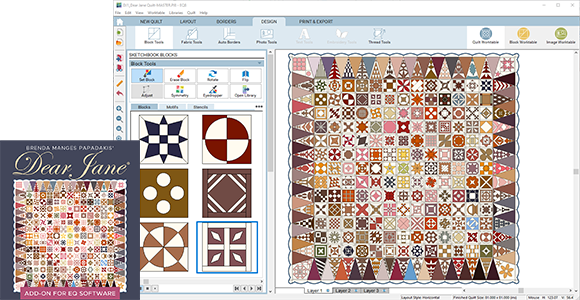 Product Spotlight: Dear Jane  It's never been easier to make the Dear Jane quilt (or a variation with your own touch!). Use the Dear Jane add-on for EQ8 to create your own version of the iconic quilt or print what you need to sew the original! Shop Quilt Add-ons >
