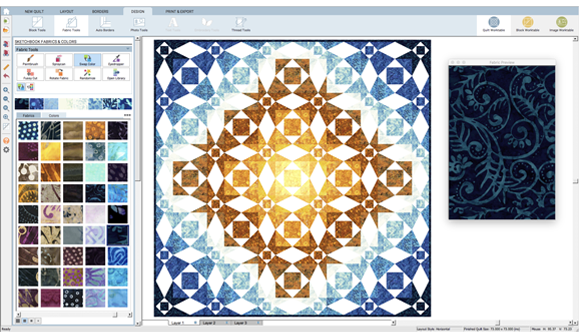 Click the Add to Sketchbook button and color a quilt!