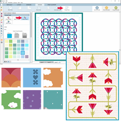 EQ Freebies  Don't miss this month's free downloads, fabric giveaway, and lesson for EQ8!  Project of the Month: Vivacious Vines  Fabric of the Month: Dream by Kristy Lea of Quiet Play (and fabric giveaway!)  Design & Discover lesson: Bed-Sized Quilts Using the Layout Libraries