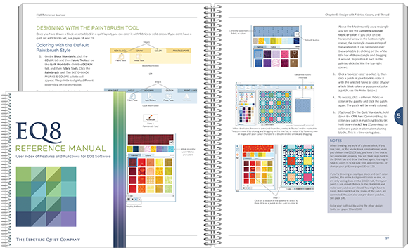 EQ8 Reference Manual  This is the ultimate handbook for describing all the EQ8 features, functions, and tools. It gives you the essentials for understanding the software. This book is available as a free PDF from the Help menu in the EQ8 software. It can be opened for reading or downloading to your computer or you can purchase a printed copy. View book >>