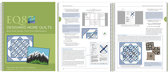 EQ8 Designing More Quilts  Tackle even more quilt-design techniques with this book. Each chapter is written by a different designer and covers her favorite style of quilt design! Note: You don't have to own the first Designing Quilts book before buying this book. View book >