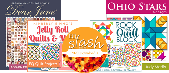 25% Off EQ Add-ons  There are dozens of ways to add new blocks, fabrics, and quilt projects to your EQ software! Download new fabric collections from top manufacturers, pieced and appliqué blocks, or all kinds of quilt projects that are ready to be printed and sewn! View all EQ Add-ons >