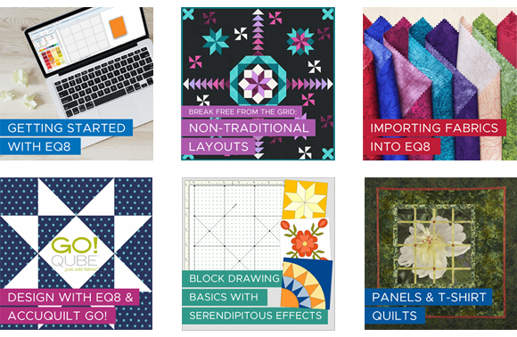 What do you want to learn?  We've got classes about drawing blocks, designing custom quilts, using EQ8 with AccuQuilt, and more!