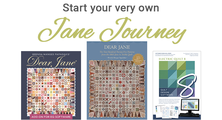 It's never been easier!  In just minutes, you could be starting on your own Dear Jane quilt! With the help of the three products above, you'll be well on your way by the end of the weekend! Scroll down to learn more.  Use code SAVE25 for 25% off!